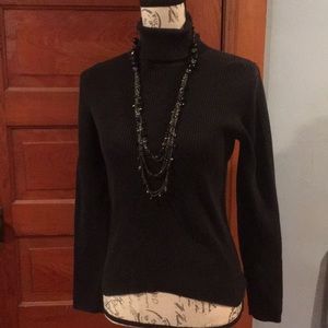 Old Navy black turtleneck sweater, ribbed